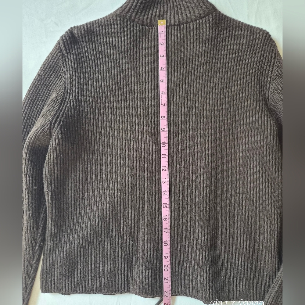 Valerie Separates Leather & Merino Wool Mixed Media Zip Jacket Size L - Picture 7 of 10